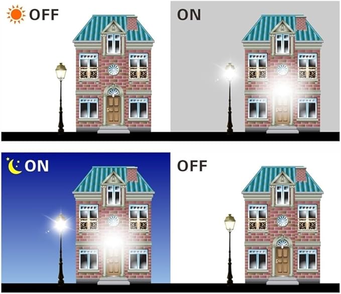 YSJX Lights, Pack of 1, LED Dusk to Dawn Bulb, AC85-265V 5W/7W/9W/12W E27 Outdoor Sensor Day/Night Light, Auto ON/Off Smart Lamps, Household Bulbs(5W)
