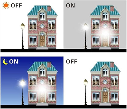 YSJX Lights, Pack of 1, LED Dusk to Dawn Bulb, AC85-265V 5W/7W/9W/12W E27 Outdoor Sensor Day/Night Light, Auto ON/Off Smart Lamps, Household Bulbs(12W)