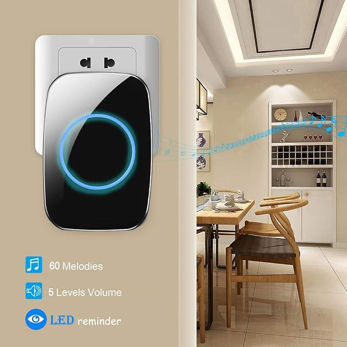 FullHouse Door Chime When Door Opens, Wireless Door Sensor Entry Alarm