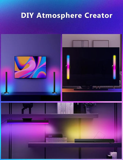 DAYBETTER Smart LED Light Bars, RGB Light Bar, 14 Inches TV Backlights with Scene and Music Modes, Smart Light Bars with Multiple Placement Options, Mood Lighting, PC Gaming Light Bar for Room Decor