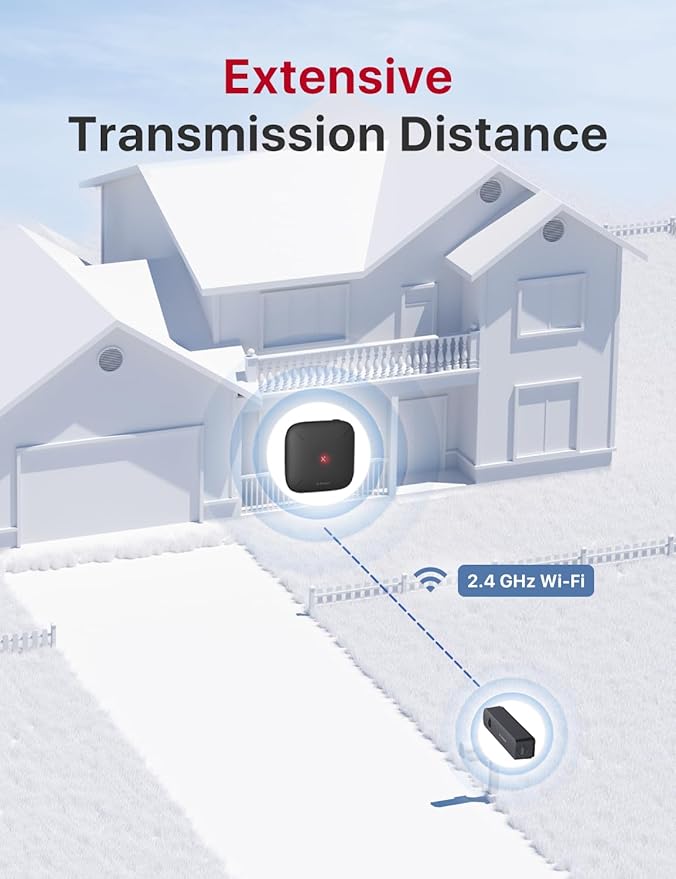 X-Sense Smart Mailbox Alarm, Requires SBS50 Base Station, Wireless Long Range Mailbox Alert, Mailbox Sensor for Delivered Mail, SMA51