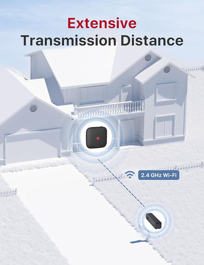X-Sense Smart Mailbox Alarm, Wireless Long Range Mailbox Alert, Mailbox Sensor with SBS50 Base Station for Delivered Mail, SMA11