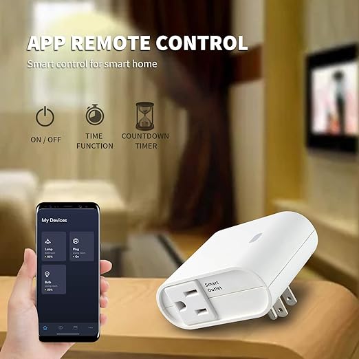 Z-Wave Outlet Plug-in Socket, Smart Plug, 1 On/Off Outlet & 1 Alway On Outlet, Z Wave Hub Required, Built-in Repeater, Works with SmartThings, Wink, Alexa, Google Assistant