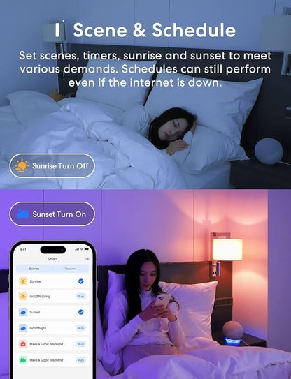 Meross Smart Light Bulb, BR30 Flood WiFi LED Bulbs Compatible with Apple HomeKit, Alexa, Google Assistant & SmartThings, Dimmable E26 Multicolor 2700K-6500K RGBCW, 1300 Lumens 100W Equivalent, 2 Pack