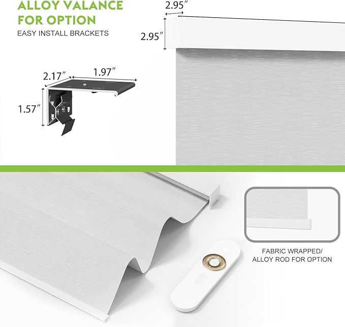 Motorized Blinds with Remote，100% Blackout Smart Blinds Motorized Roller Shades Compatible with Alexa Automatic Blinds for Windows Electric Window Blinds Customized Size Moonbeam Lace