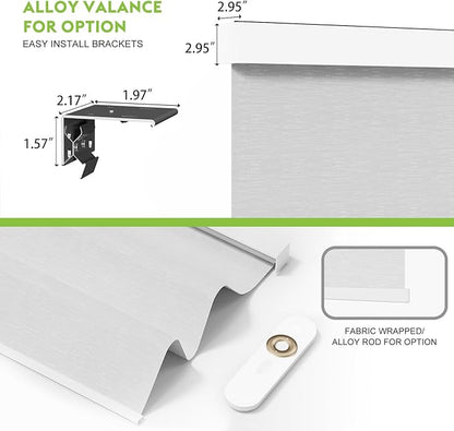 Motorized Blinds with Remote，100% Blackout Smart Blinds Motorized Roller Shades Compatible with Alexa Automatic Blinds for Windows Electric Window Blinds Customized Size Moonbeam Lace