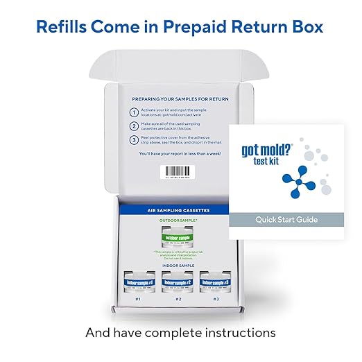 (3 ROOM) Refills for GOT MOLD?® Test Kit | Air-O-Cell® Spore Trap Air Sampling Cassettes | Full Mold Type & Quantity Analysis | 1, 2 or 3 Room | Reusable BioVac™Air Sampler NOT Included | 3 ROOM
