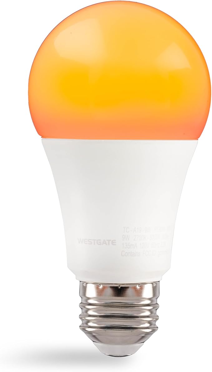Westgate TC-A19-9W-RGBW-WIFI E26 LED Bulb, Smart Light Bulb, Color Changing Light, A19 Shape, Dimmable - Smart App Compatible, Compatible with Alexa, Works with Google