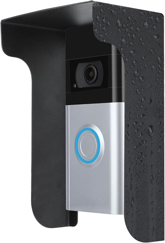 Metal Doorbell Cover Compatible with Ring/Blink/Google Nest/Arlo/Eufy/AOSU Doorbell, myQ Smart Garage Door Video Keypad Protector, Weatherproof Access Control Keypad Cover, Anti Glare
