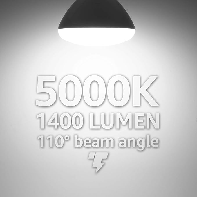 TORCHSTAR BR40 LED Light Bulbs, Indoor Flood Light Bulbs, Dimmable, 5000K Daylight, 100W Equivalent 17W, 1400lm, E26 Base, Recessed Can Light, Flicker-Free, UL Listed, Pack of 4