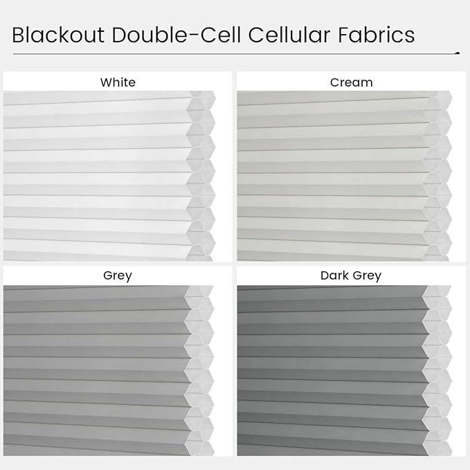 Kincmo Motorized Cellular Shades, Custom Motorized Blinds with Remote, Cordless Smart Electric Honeycomb Blinds Work with Apple HomeKit, Alexa, Google (Fabric-Samples Multicolor)