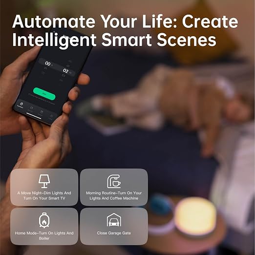 VEXA Smart WiFi Switch 16A, Neutral Wire Required, Bluetooth and WiFi with Alexa & Google Home, Energy Monitoring & Overload Protection for Lights, Fans, Water Heaters (AC 110-240V DC 24-30V)