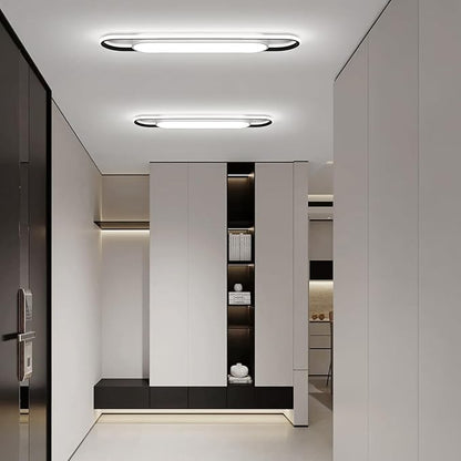 3Ft Cool White Modern LED Ceiling Lighting,50W Metal Linear Ceiling Lamp,6500K High Brightness Simple Long Light for Kitchen Dining Living Room Laundry, Garage Cloakroom Lighting (36.2Inch)