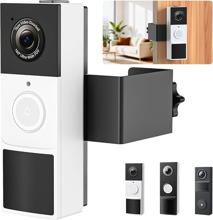 Anti-Theft Doorbell Mount for Tapo Doorbell Camera D210/D225, No Drill Video Doorbell Mount Adjustable Mounting Bracket for Tapo D210, Fully Metal Door Camera Mount for Home Apartment Rentals