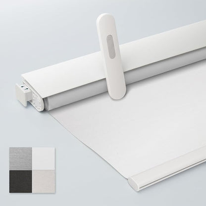 Motorized Blinds No Drill Automatic Roller Shades Cordless Smart Remote Windows Blinds (Customize Size)