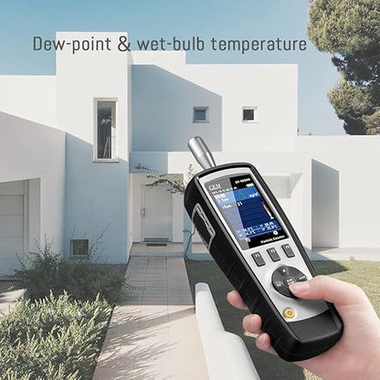 CEM DT-9850M PM2.5/10 Air Particle (0.3,2.5,10μm) with 2.8 inch TFT Color LCD Display Supports Photos and Camera, Temperature, and Humidity, Dust-Free Workshop and Hospital, etc