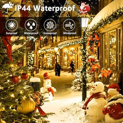 BHCLIGHT 75FT 1500LED Cluster Christmas Lights with Remote, Warm White