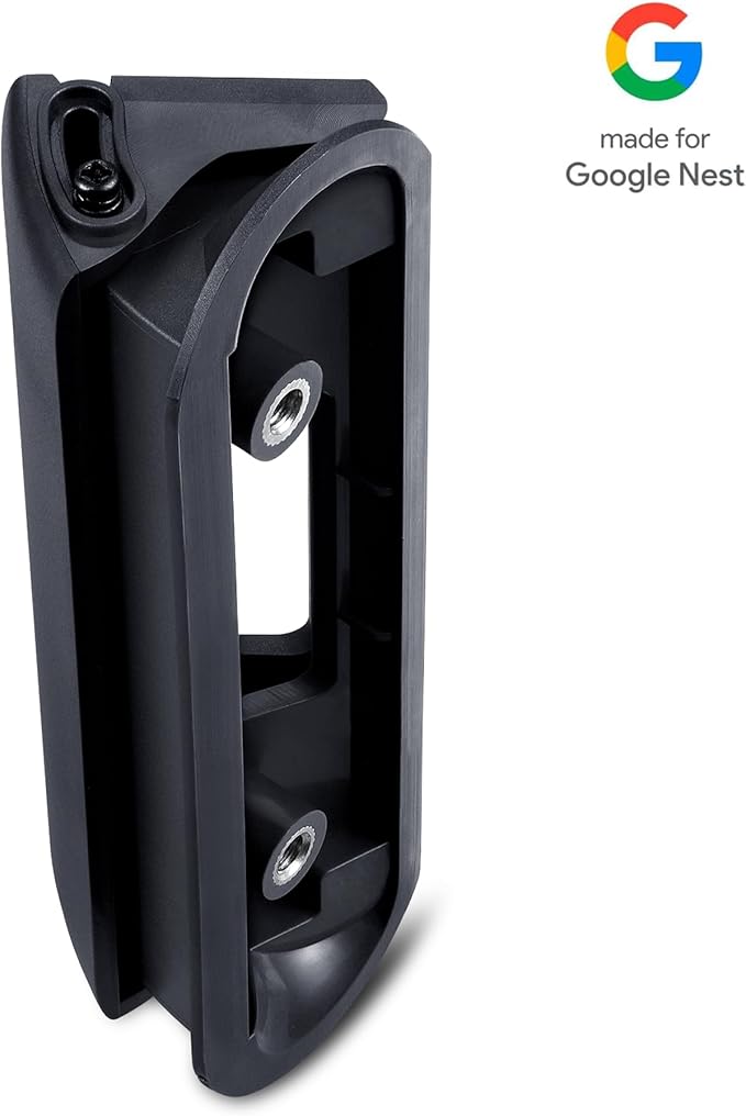 Wasserstein Horizontal Adjustable Angle Mount ONLY Compatible with Google Nest Doorbell (Wired, 3rd & 2nd Gen), 35°–55° Wedge Bracket – NOT Compatible with Nest Doorbell (Battery) – Made for Google