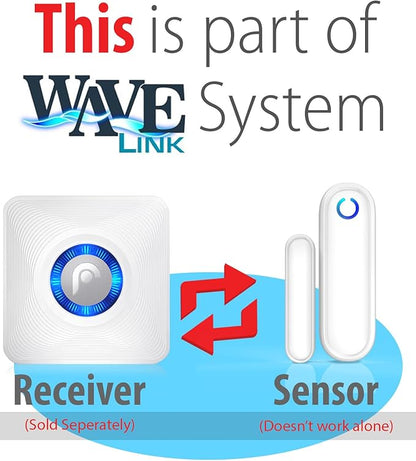 Fosmon 2 Pack WaveLink 51018HOM Add-On Door Contact Sensor Unit (No Receiver) - White