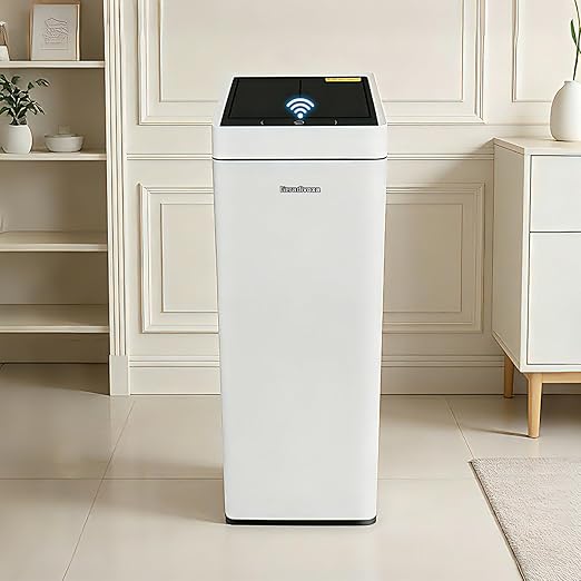8 Gallon Touchless Kitchen Trash Can with Motion Sensor Lid, Smart Stainless Steel Garbage Can with Automatic Bagging System for Home, Office & RV