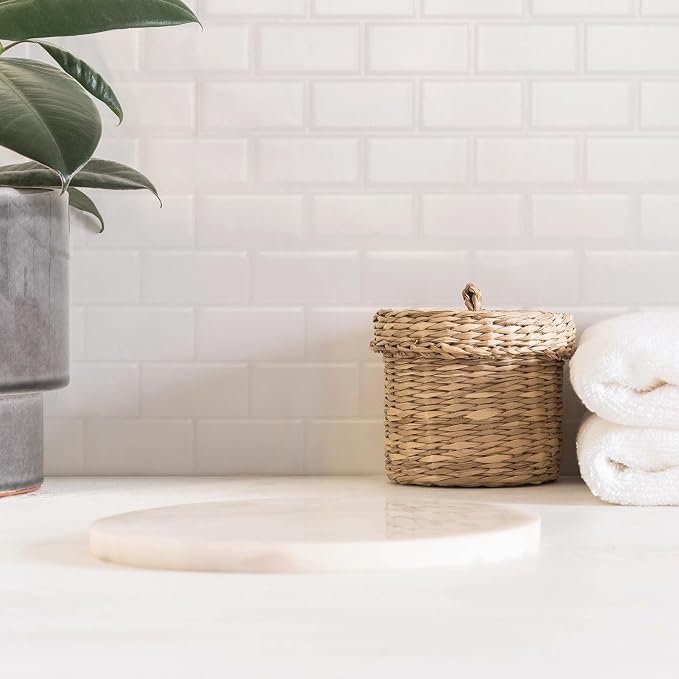 Smart Tiles Peel and Stick backsplash, Subway Pure White, 10.95"x9.7" | Pack of 10 (6.3 sq ft), Glossy, Heat/Moisture Resistant, Low VOC, Kitchen/Bathroom, Renter Friendly, Made in Canada