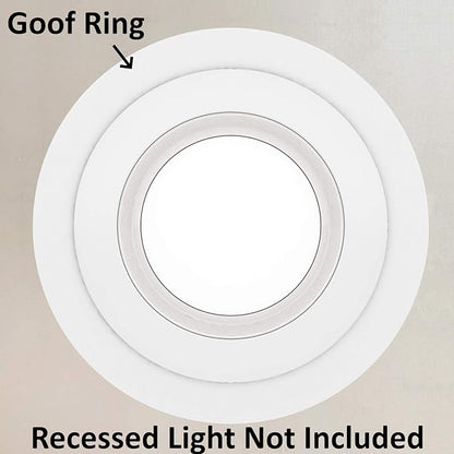 12 Pack Gloss White Goof Trim Ring for 4 Inch Recessed Can Lighting Down Light, Outer Diameter 6.7 inches, Inner Diameter 4.2 Inches