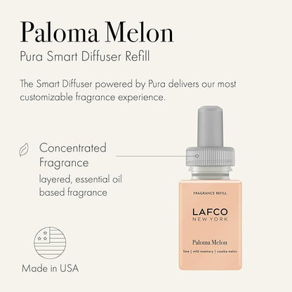 LAFCO New York Pura Smart Device Refill, Paloma Melon - Pack of 2 - Each Vial Delivers Up to 2 Weeks of Fragrance Life - Made in The USA