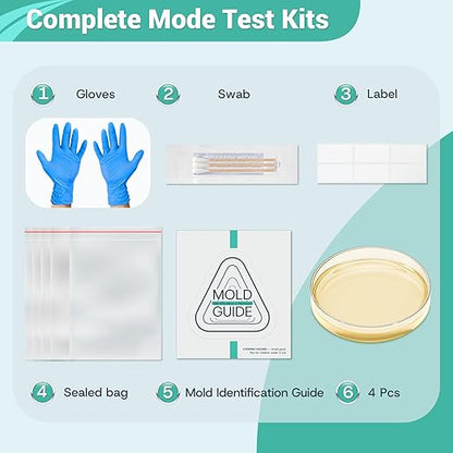 Mold Test Kit for Home Detection: 12 Professional DIY Testing Kits for Home Surfaces & Air Quality Detector & HVAC Monitor