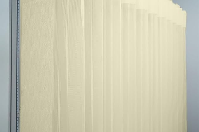 Motorized Sheer Vertical Blinds with Remote, Light Filtering Vertical Blind Sliding Door Blinds Remote Control Blinds for Sliding Glass Door Customize, Texture Light Beige