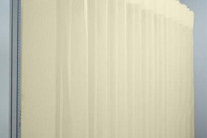 Motorized Sheer Vertical Blinds for Sliding Glass Door - Works With Alex Google Home, Light Filtering Smart Remote Control (Texture Light Beige)