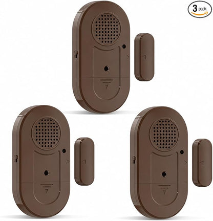 Sanjie Door Window Alarm Sensors, 3 Pack, 125dB, Volume Control | Easy-install door and window alarms with loud adjustable alerts, long battery life, and versatile use for home safety