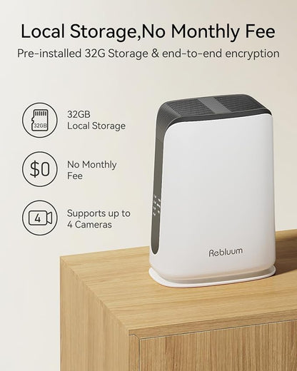 4MP Solar Security Cameras Wireless Outdoor, No Subscription