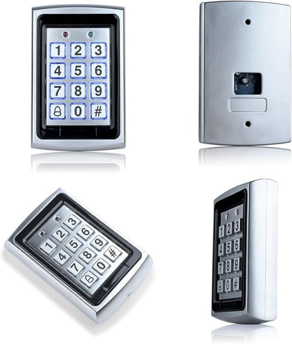 LIBO Waterproof Access Control Keypad Proximity RFID Controller, Suitable for Single Door Entry System, Support 1000 Users, Including 10pcs 125KHz RFID Keyfobs with Rainproof Cover