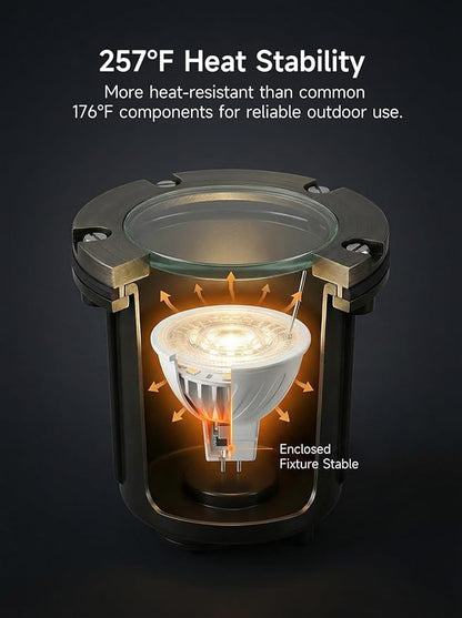 Gardenreet MR16 LED Light Bulb, Tunable White 2700K-6500K 5W with Remote, Dimmable Halogen Replacement for Enclosed Outdoor Landscape Lighting, 12V Low Voltage GU5.3 Bi-Pin, 450LM 45° Beam, 12 Pack