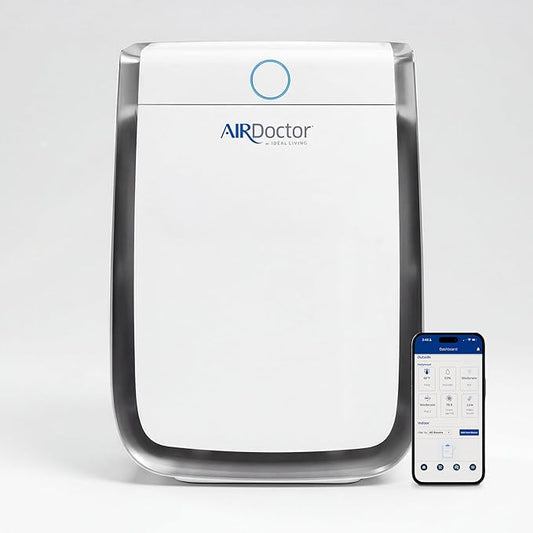 AIRDOCTOR AD3500 Smart App Air Purifier. Cleans Bedrooms, Large Rooms Up to 2,520 ft2. Remove Allergens, Smoke, Dust, Mold, Pet Hair, Odors, Pollen. Hospital-Grade UltraHEPA, Premium Carbon Filtration
