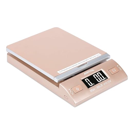 Accuteck Gold 86Lbs Digital Shipping Postal Scale with Batteries and AC Adapter (Pack of 2)