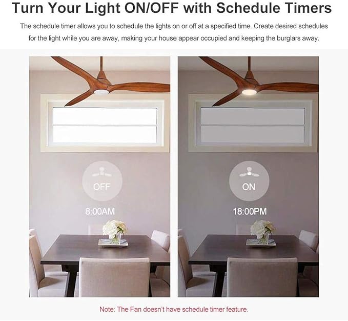 QIACHIP WiFi Ceiling Fan Light Remote Control Kit, Alexa Compatible