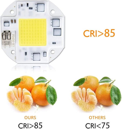 Home Bulbs COB LED Lamp 20W 30W 50W Diode Array Matrix Chip Light Bulb 100V-240V Smart IC High Lumen Flicker-Free Heat Dissipation Household Lamp