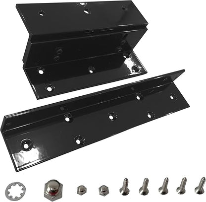 Visionis FPC-5191-BL Black 300lbs Indoor Electromagnetic Lock with 300 lbs L and Z Bracket for Inswinging Door