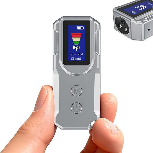 Next-Gen Hidden Camera Detectors, with HD Display, Smart Anti-Spy Device, GPS Tracker Detector, Portable Wireless/RF Signal Scanner for Hotels, Travel, Home & Office (Metallic Silver)
