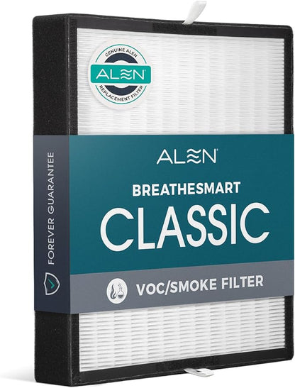 Alen Air Filter BF35-VOC/Smoke Replacement HEPA Filter for BreatheSmart Classic Air Purifier - Captures Allergens & Mold + VOCs & Smoke (1 Filter)