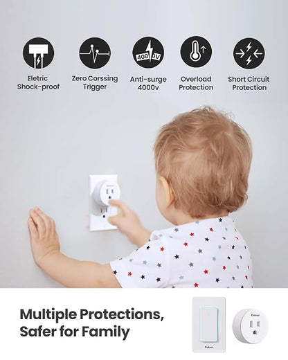Zoiinet Remote Control Outlet Plug(Plug Only), Work with Wireless Switch