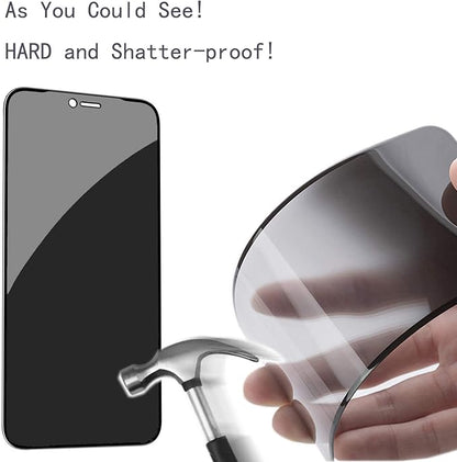 PEHAEL 2+2 Pack for iPhone 12 Pro Max Privacy Screen Protector with Camera Lens Protector Full Coverage Anti-Spy Tempered Glass Film 9H Hardness Bubble Free [6.7 inch]