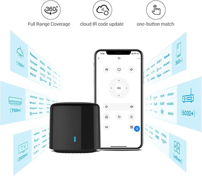 RM4C Mini Wi-Fi IR Blaster Universal Intelligent Remote Control Voice Control with Google Home and Alexa Smart Home HUB App Broadlink. (Only 2.4 GHz Wi-Fi).