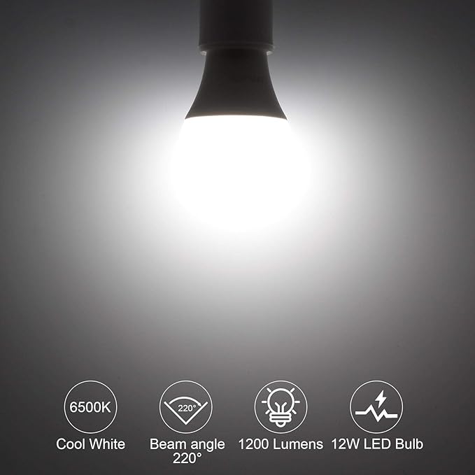 ORALUCE 丨 Bundle - A19 Lightbulbs Cool White 6500K (Pack of 6) & Smart LED Bulb A19 Wi-Fi and Bluetooth (Pack of 4)