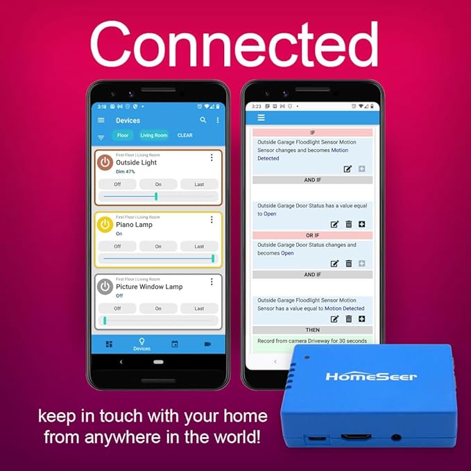 HomeSeer Smart Home Hub (HomeTroller Pi G8), Locally Managed Automations, Built-In 800 Series Z-Wave Long Range Radio, Compatible with Thousands of Smart Home Products