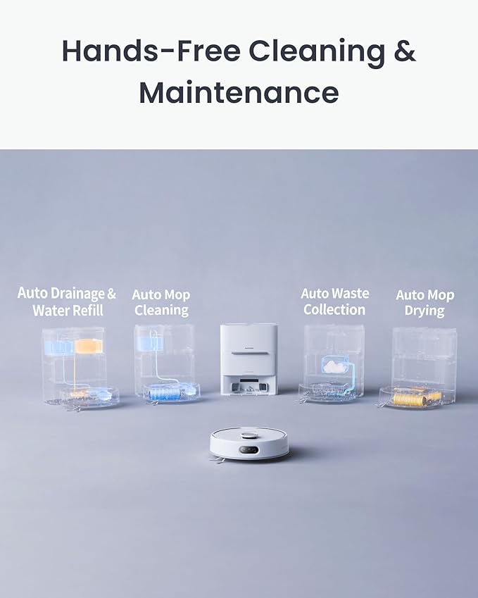 SwitchBot S20 Robot Vacuum and Mop with Matter, 10000Pa Powerful Suction, Roller Mop, AI Navigation, Auto Mop Washing & Drying, 90 Days Hands-Free, Self-Emptying, Works with AppleHome Alexa GoogleHome