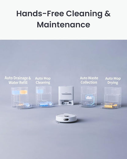 SwitchBot S20 Robot Vacuum and Mop with Matter, 10000Pa Powerful Suction, Roller Mop, AI Navigation, Auto Mop Washing & Drying, 90 Days Hands-Free, Self-Emptying, Works with AppleHome Alexa GoogleHome