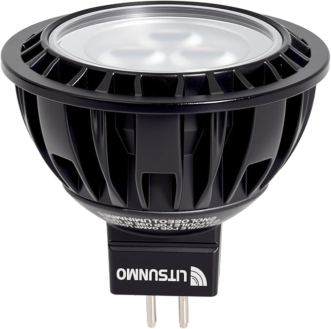 MR16 LED Bulb 3000K Warm White, 4W MR16 GU5.3 LED Bulb Aluminum, 350 Lumens,12V Low Voltage Landscape Light Bulbs for Outdoor Landscape Lighting and Indoor Accent Lighting, 1 Pack