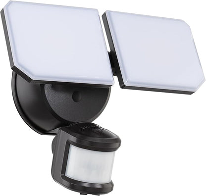 Guardian Flood and Security Wall Light with 2 Lights 2,250 Lumens 20 Watts and Programmable Motion and Photo Sensor in Bronze